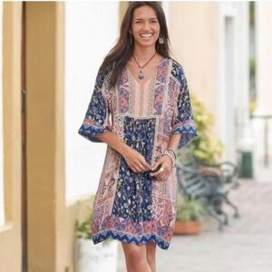 Sundance Womens‎ Size Small My Favorite Dress Tunic Crochet Peasant Floral Boho